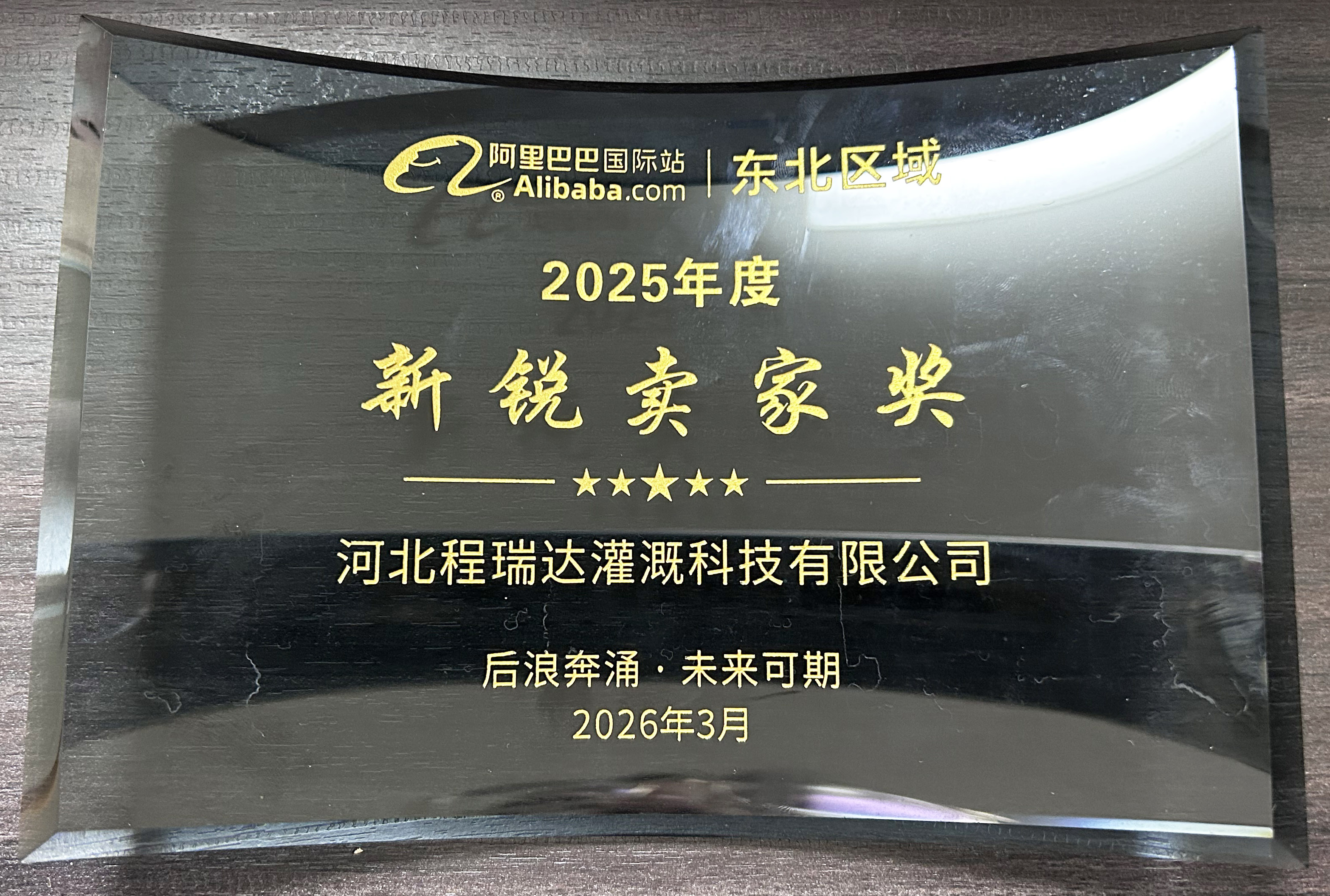 辽阳程瑞达灌溉 | 荣获阿里国际站新锐卖家奖